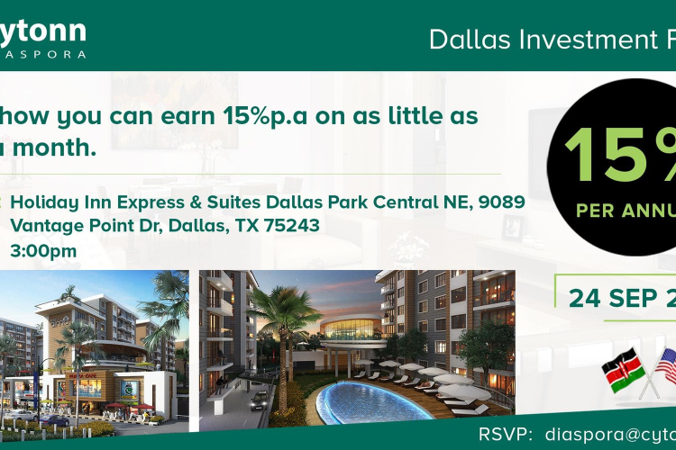 Cytonn Diaspora Investment Forum: Saturday, September 24th in Dallas, Texas
