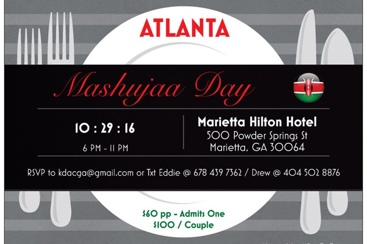 Mashujaa Day Formal Dinner Event: Saturday, October 29th in Marietta, Georgia