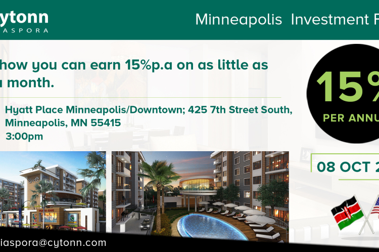 Cytonn to Hold a Forum in Minneapolis, MN on Sat, October 8th Discussing Investment Opportunities Available in Kenya for the Diaspora 