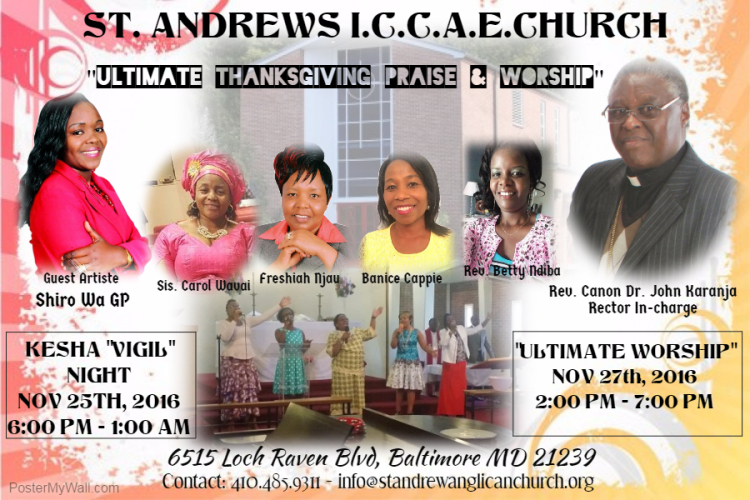 Ultimate Thanksgiving Praise & Worship Featuring Shiro wa GP: Nov 25th & 27th in Baltimore, MD