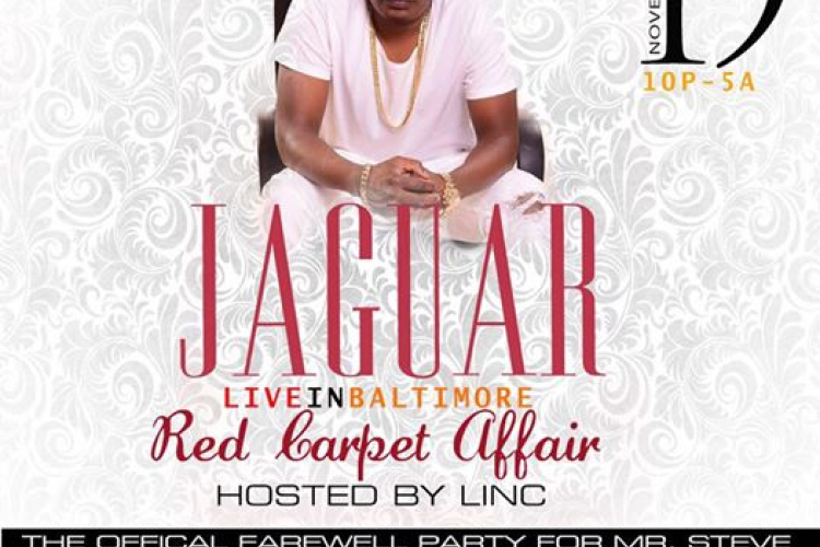 JAGUAR Performs LIVE in Baltimore, Maryland on Sat, November 19th