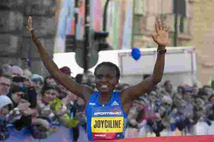 Kenya's Joyciline Jepkosgei Breaks Half Marathon World Record