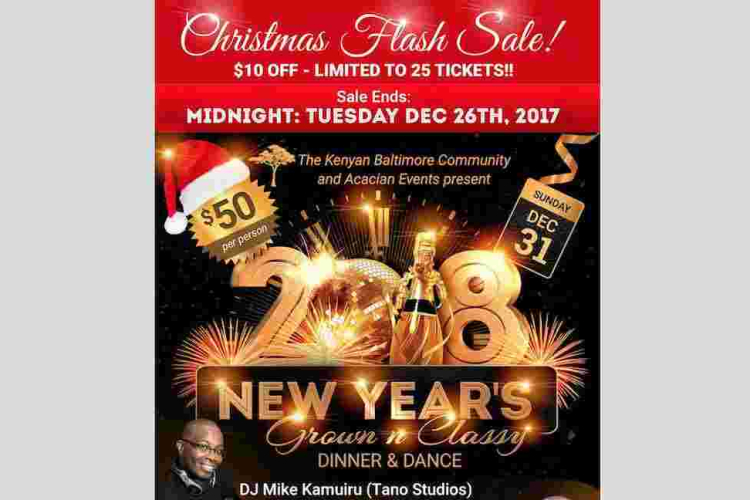$10 OFF Christmas Flash Sale: New Year’s Eve Celebrations in Baltimore, MD w/ DJ Mike Kamuiru