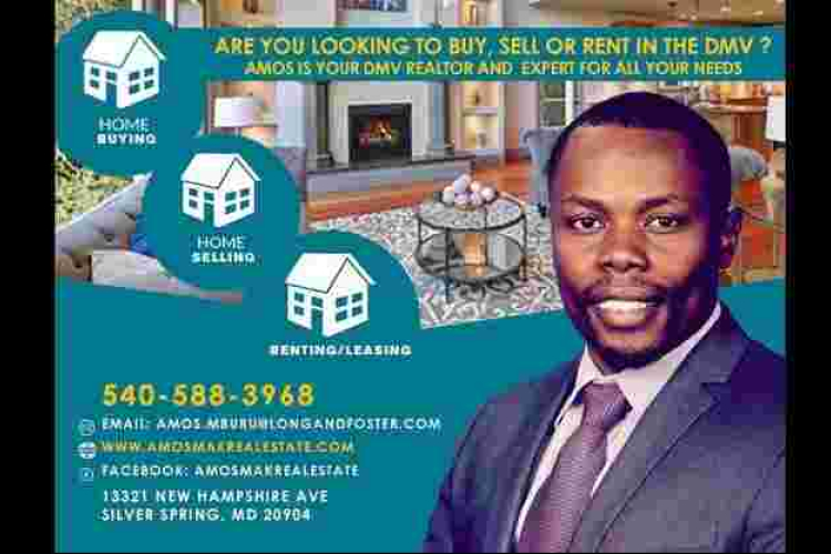 Looking to Buy, Sell or Rent in the DMV? Amos is Your DMV Realtor and Expert