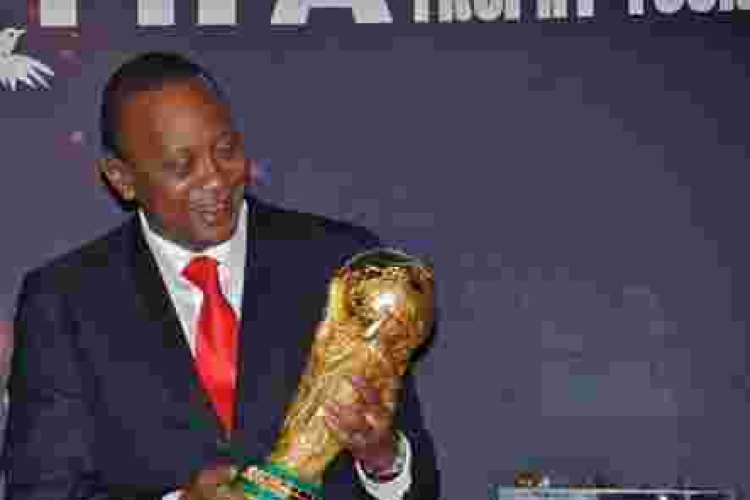 President Uhuru Receives FIFA World Cup Trophy in the Country, Kenyans to View It at KICC