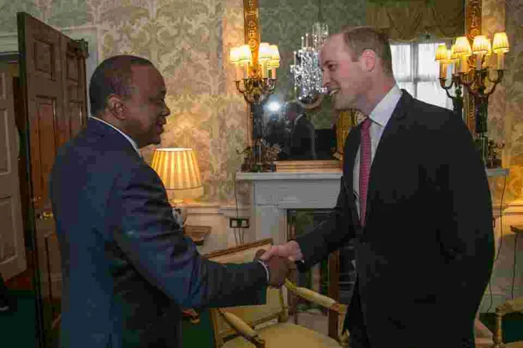 Kenyans Online Excited by President Kenyatta's Handshake with Prince William in London