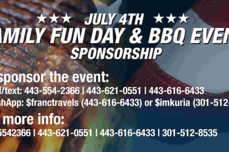 July 4th Family Fun Day & BBQ Event Sponsorship