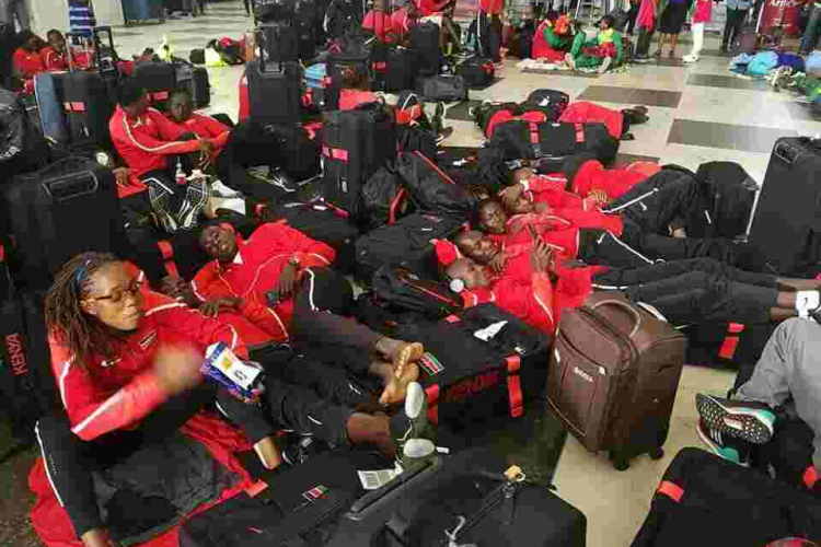 Kenyan Athletes Forced to Spend Night on the Floor at Lagos International Airport in Nigeria