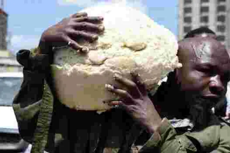 "Ugali Man": Kenyan Man Pictured Salvaging Ugali as Gov't Demolishes Illegal Structures in Nairobi