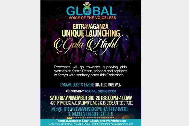 Global Voice of the Voiceless Launching Dinner Gala: Sat, Nov 3rd in Baltimore, Maryland