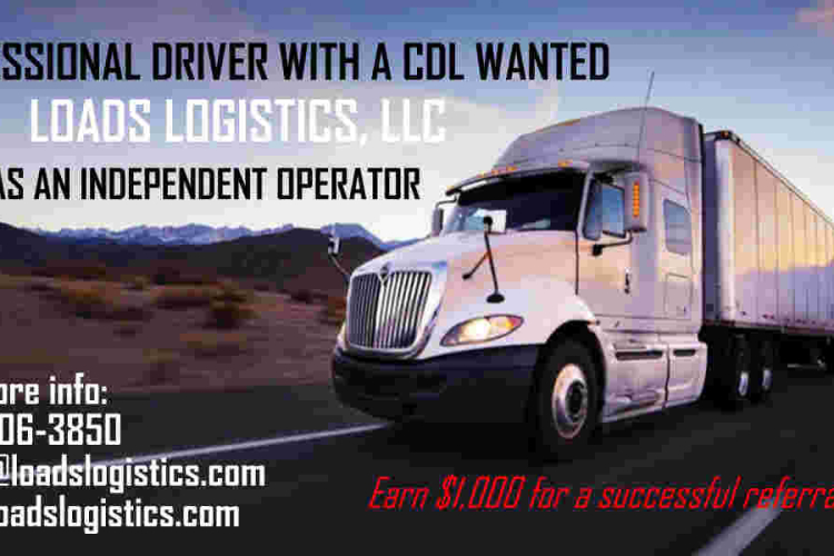 Driver with a CDL Wanted: Work as an Independent Operator, Unlimited Earning Potential