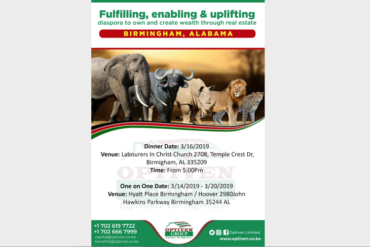 Real Estate Firm Optiven Visits Birmingham, Alabama March 14th to March 20th