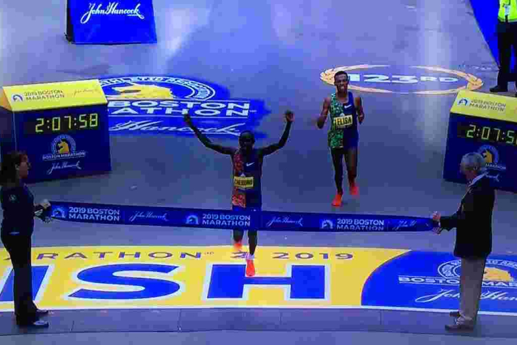 Lawrence Cherono of Kenya Wins 2019 Boston Marathon