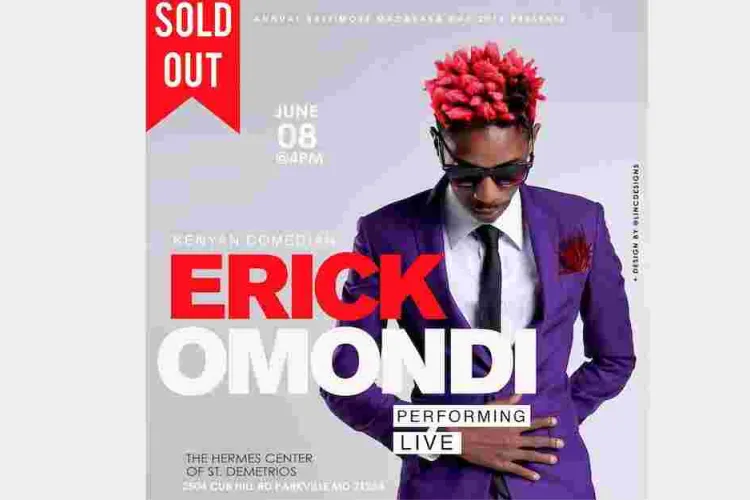 Eric Omondi to Perform at the SOLD OUT Madaraka Day Celebrations in Baltimore, Maryland