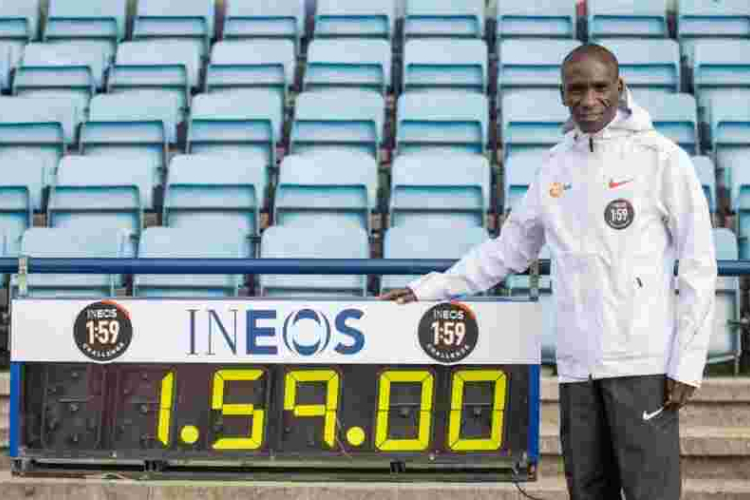 #INEO159Challenge: Kenya's Eliud Kipchoge Lands in Vienna in Fresh Bid to Beat 2-Hour Marathon Barrier