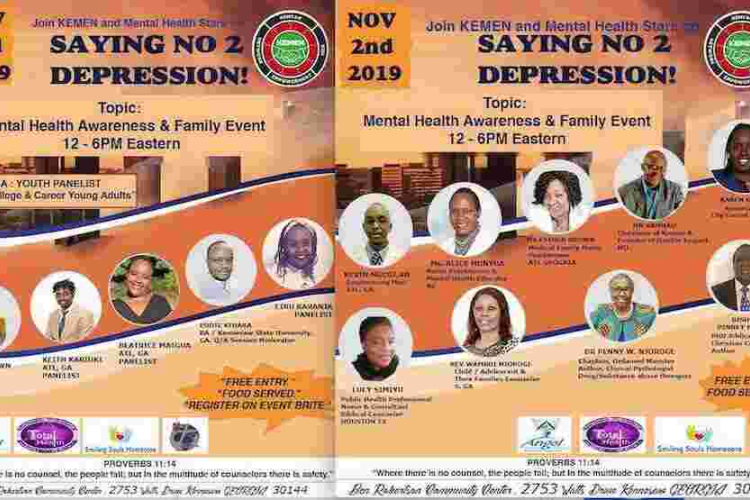 KEMEN, a US-Based Diaspora Association and MH Stars Hold a Forum on Mental Health Awareness in Kennesaw, GA this Saturday, November 2nd, 2019