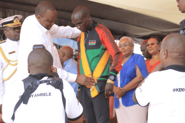 Eliud Kipchoge Thanks Uhuru after Receiving Highest Civilian Award