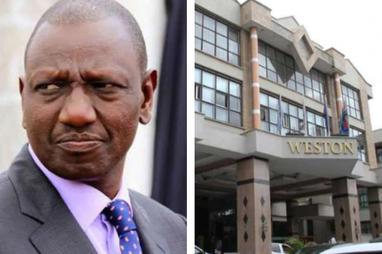Ruto Claims Push to Demolish Weston Hotel is a Ploy to Damage Him Politically