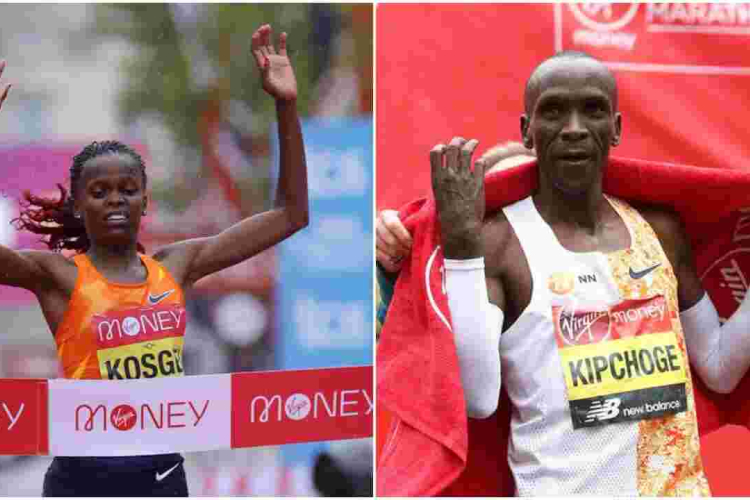 London Marathon: Kenya’s Eliud Kipchoge Suffers First Defeat in 7 Years, Brigid Kosgei Defends Title