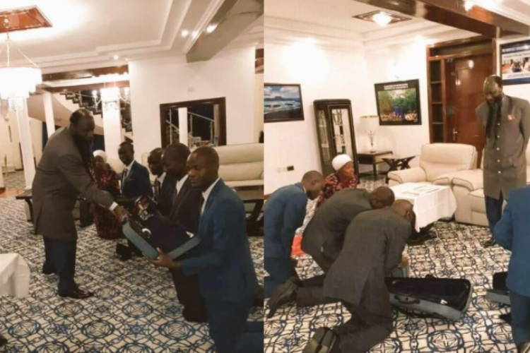 Photos of Prophet David Owuor’s Followers Kneeling Before Him Cause a Stir Online 