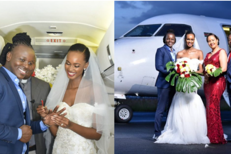 Kenyan Man Breaks the Internet as He Weds Lover Inside Moving Plane 
