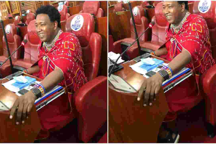 Senator Ledama Ole Kina Causes a Stir as He Enters Senate Chambers Dressed in Maasai Attire