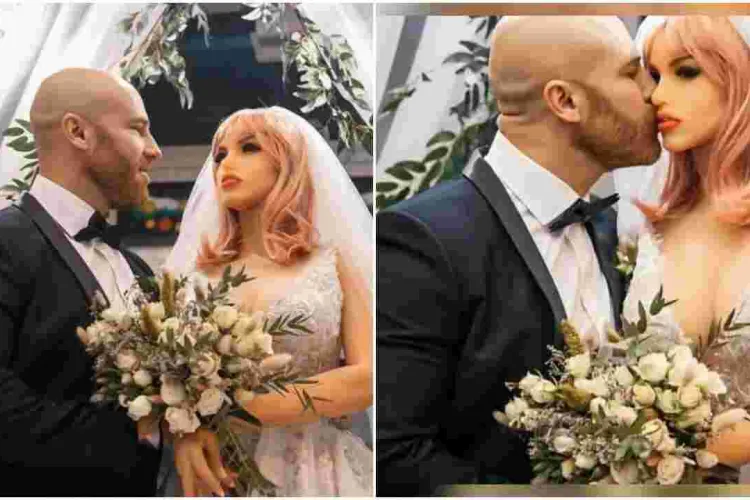 Bodybuilder Weds His Sex Doll Girlfriend After Two Years of 'Dating'