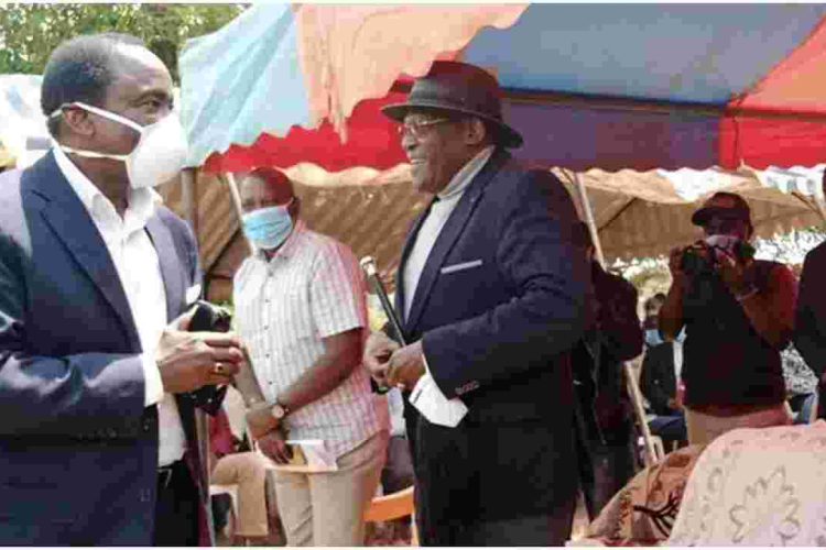 Drama as Furious Muthama Nearly Fights Kalonzo During a Burial Ceremony After Remarks About His Estranged Wife 