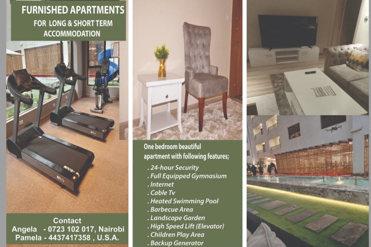 Furnished and Luxurious Apartment available for Long and Short-Term Accommodation in Kileleshwa, Nairobi