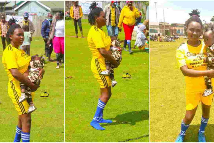 Well-Wishers Rally Behind Kenyan Woman Pictured Breastfeeding Kid During Football Match 