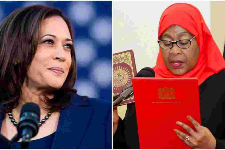 US VP Kamala Harris Sends Message to Tanzania's First Female President Samia Suluhu
