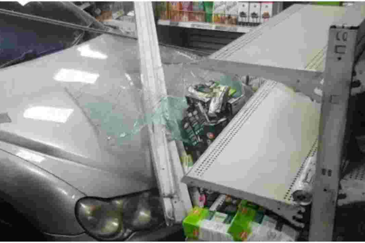 Drama as Man Drives into Convenience Store in Westlands, Nairobi [VIDEO]