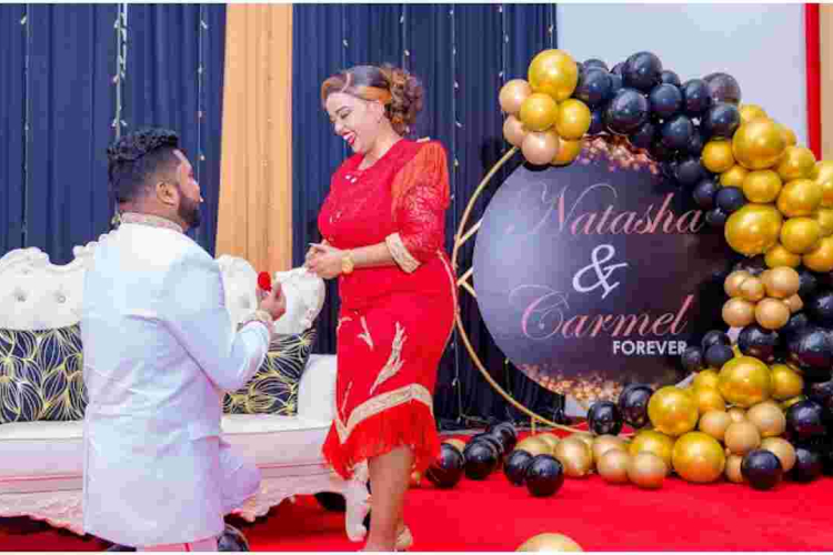 Flashy Preacher Reverend Lucy Natasha Gets Engaged to Fiancé Prophet Carmel