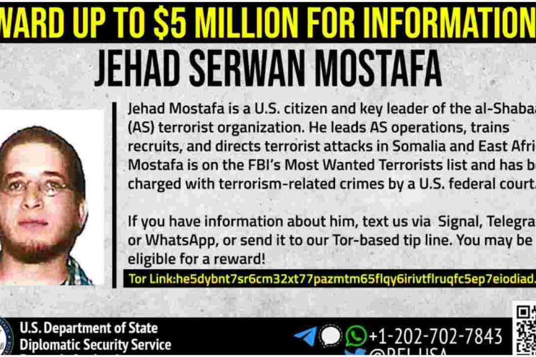 US Offers $5 Million Bounty for Information on a Key Al-Shabaab Commander 
