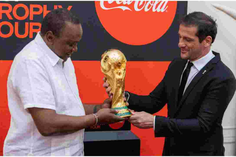  President Uhuru Receives FIFA World Cup Trophy in Nairobi  