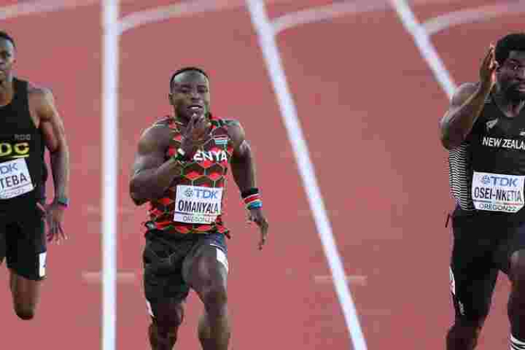 Kenya’s Ferdinand Omanyala Overcomes Jetlag to Qualify for 100m Semis in Oregon