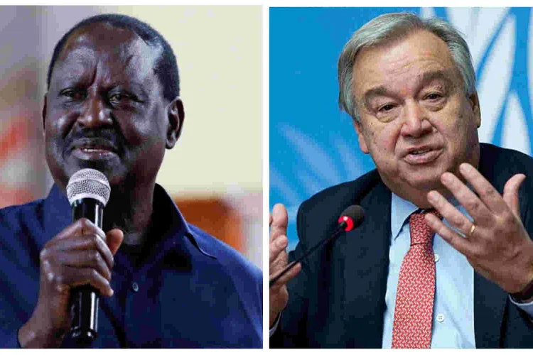Raila Reveals Details of His Phone Call with UN Secretary-General António Guterres