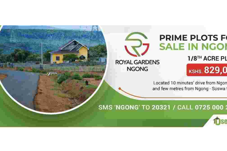 Plots for Sale at Special Introductory Prices: Royal Gardens-Ngong