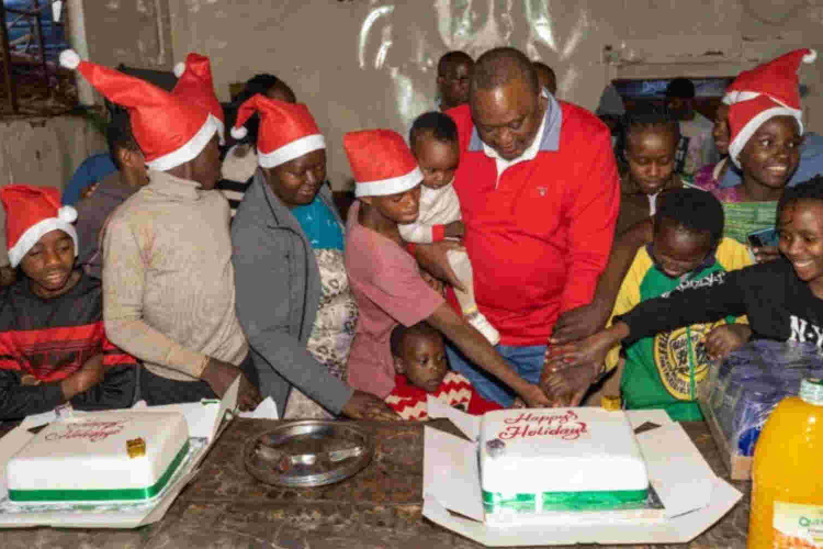Former President Uhuru Kenyatta Presents Christmas Gifts to Children Homes