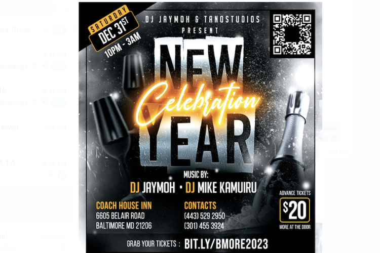 DJ Jaymoh & DJ Mike Kamuiru Invite You to 2023  New Years Eve Celebration in Baltimore, MD
