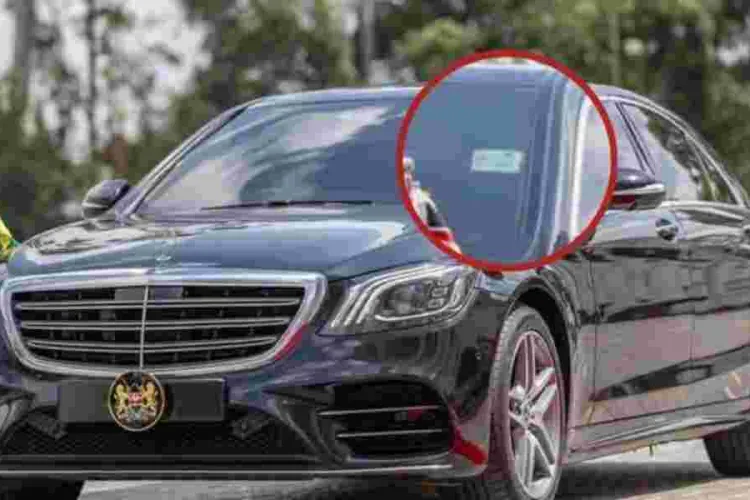 Questions Arise Over Insurance Sticker on Ruto's New Car