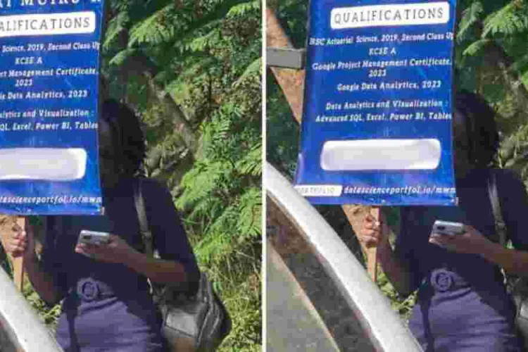 Graduate Who Begged for Jobs in Nairobi Streets Refutes Misinformation About Securing US Job