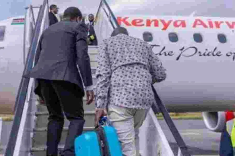 Deputy President Gachagua Opts for Commercial Flight, Carries Own Luggage