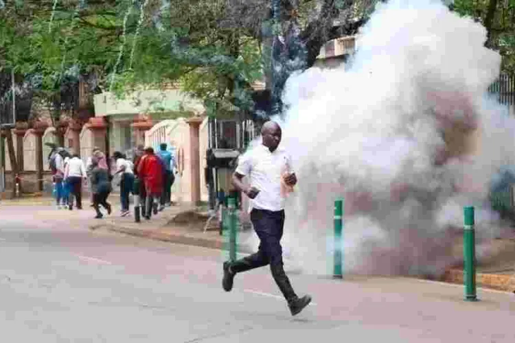 Nairobi Police Detain Lectures Before Parliament March