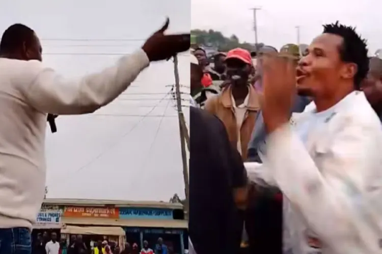 MP Salasya and Former Sports CS Echesa Clash Publicly at Shianda Market