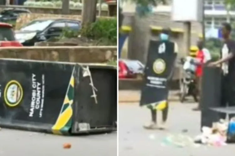 Nairobi’s Newly Installed CBD Dustbins Vandalised During Protests