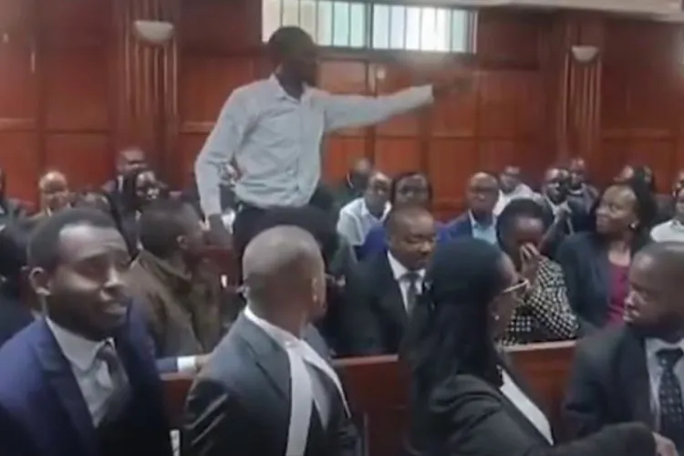 Drama at Milimani Court as Man Slams DCI Lawyer Over Blogger Kinyagia's Disappearance