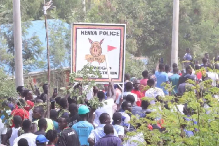 Rachuonyo North Mourners Burn Police Station Demanding Justice for Albert Ojwang