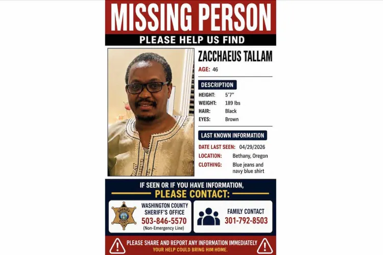 Kenyan Reported Missing in Bethany, Oregon