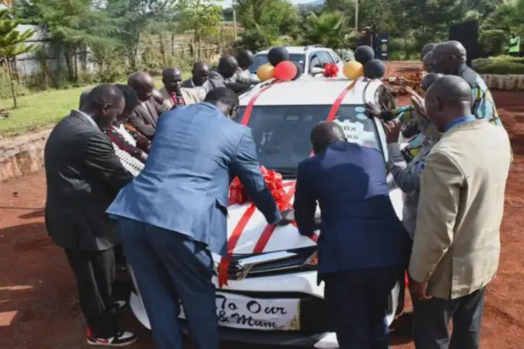 Uasin Gishu Couple Overjoyed as Australia-Based Children Gift Them New Car
